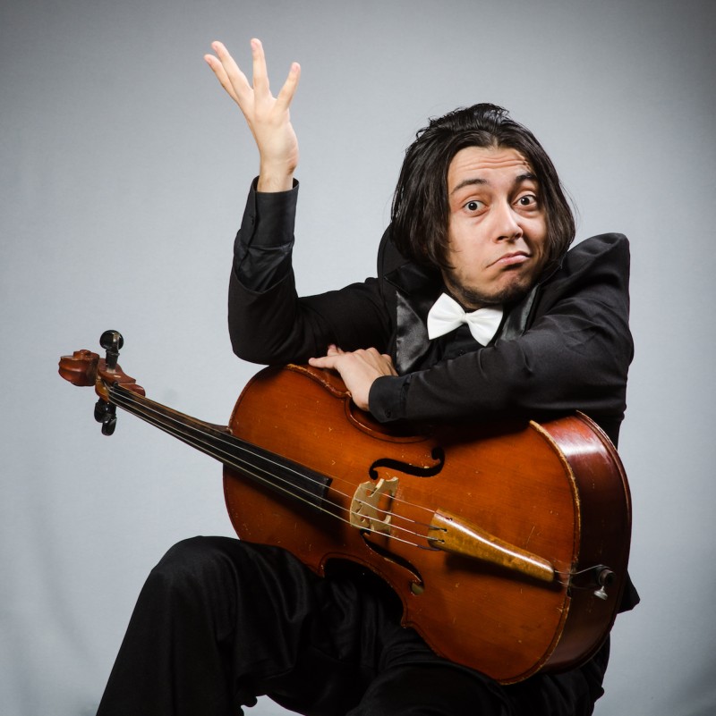 Shrugging Cellist