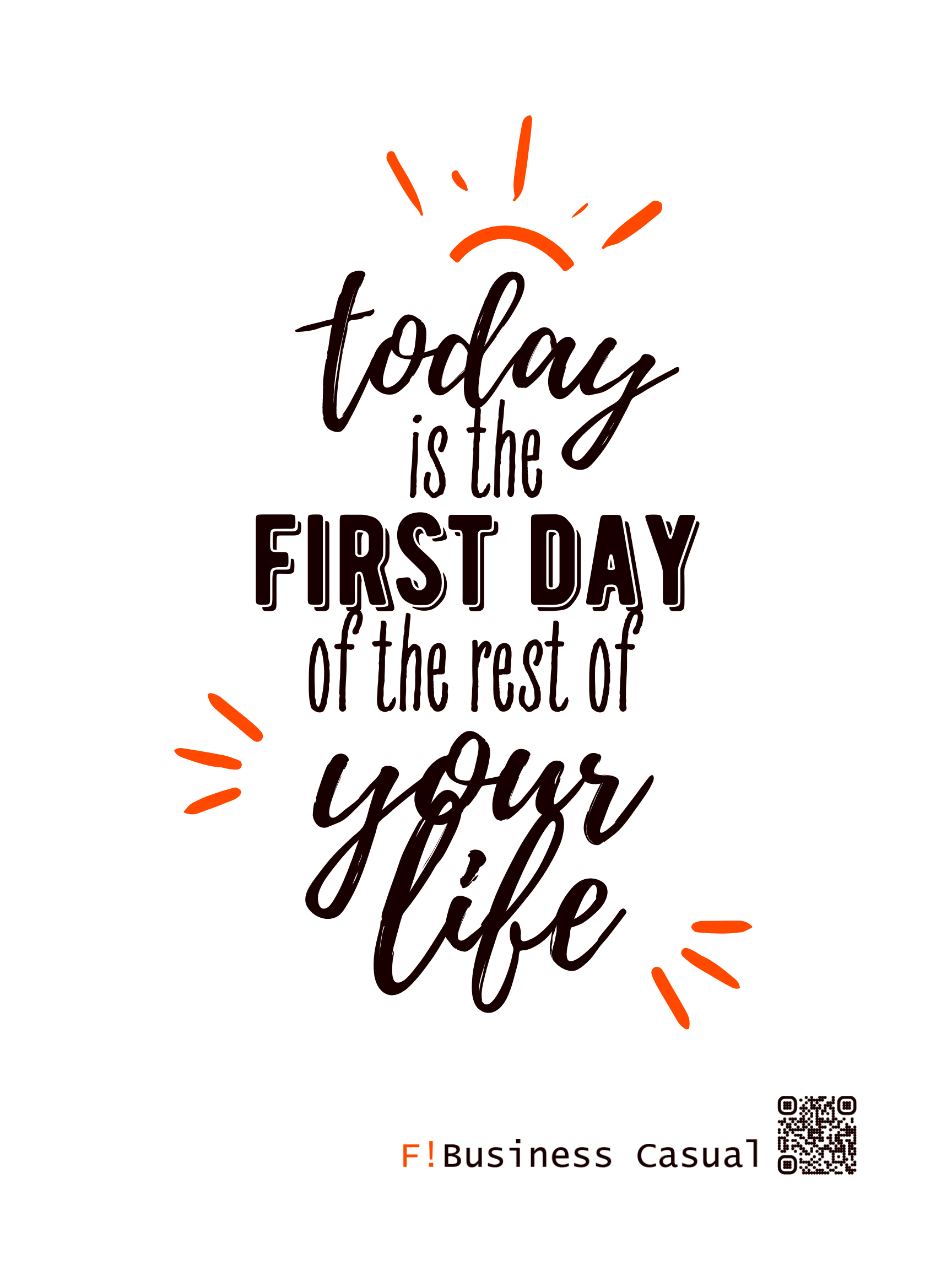 Today is the first day of the rest of your life
